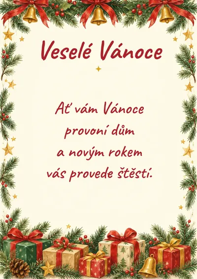 Vánoční přání ke stažení: Veselé Vánoce